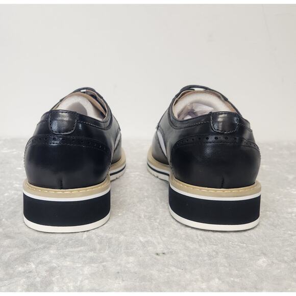 NWT STACY ADAMS Beaumont Mens Black & White Wingtip Oxford Shoes-Size 8.5M main image 5